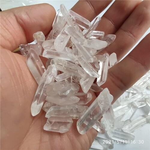 Natural Transparent Quartz Crystal Healing Raw Clear Stone Transparent Column Decorative DIY Process