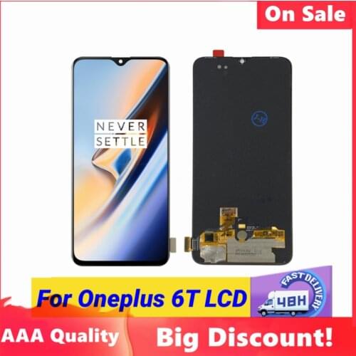 Original For Oneplus6T 6.50" LCD Display Touch Screen Digitizer Assembly Replacement LCD Screen For OnePlus 6T 1+6T Screen