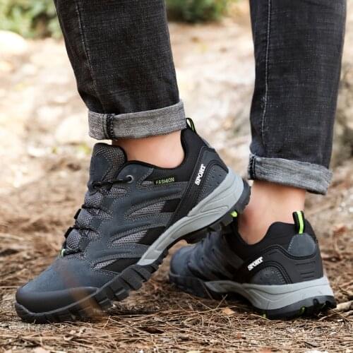 Autumn mens shoes outdoor lace up shoes breathable leather fashion shoes mens cowhide casual leather flats men sneakers