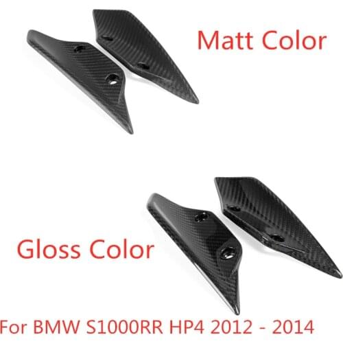 Front Fender Spoiler Winglets Fairing Carbon Fiber Side Wing Let For BMW S1000RR HP4 2012-2014 Side Wing Let Parts