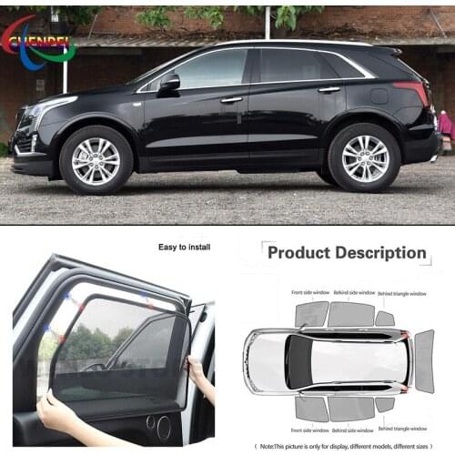For Cadillac XT5 Car Full Side Windows Magnetic Sun Shade UV Protection Ray Blocking Mesh Visor Car Decoration Accessories