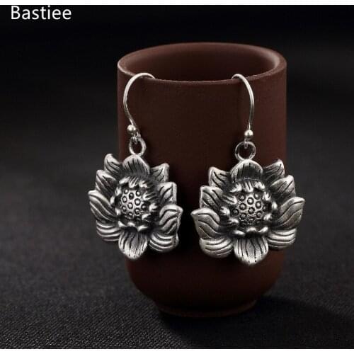 Bastiee Earings Fashion Jewelry Geometric Silver 925 Jewelry Vintage Korean Earrings Sterling Silver
