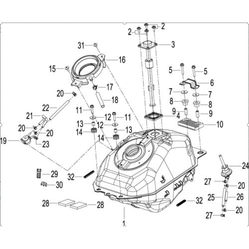 Fuel tank fuel sensor page of Benelli TNT150 BJ150-29A BJ150-29B