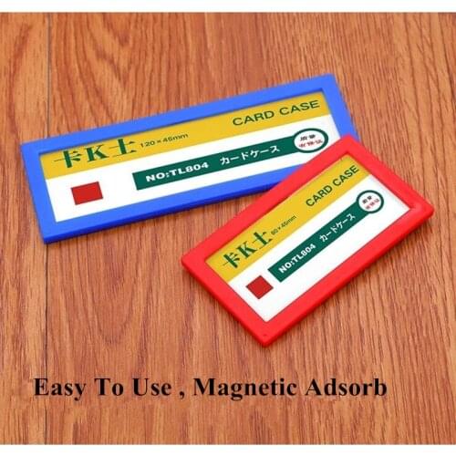 Pack of 10 Magnetic Label Holders With Magnets Magnetic Data Cardholders Shelf Paper Ticket Sign Holder Frame Case