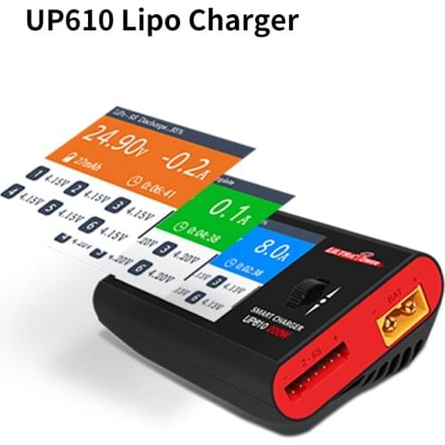 UP610 200W Smart Lipo Charger 1-6S Lipo Battery 1-16S NiCd/NiMH Intelligent Charger for RC Drone Quadcopter Car Toys