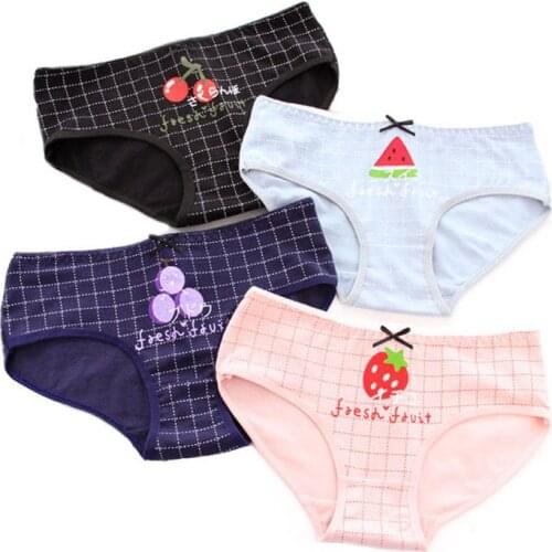 NEW Sexy Panties Underwear Women Cotton Fruit Briefs Tanga Cute Thong Panty For Women Underwear Panties Calcinhas Sexy Lingeries