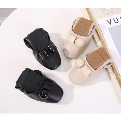 2021 New Black Beige/Women Plus Size Flat Single Shoes Boat Shoe Flats Womens Office Ladies Soft Comfortable Egg Roll Shoes 43