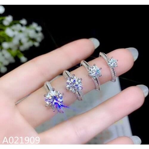 KJJEAXCMY boutique jewelry 925 sterling silver inlaid Mosang Diamond gemstone ladies ring support detection fashion