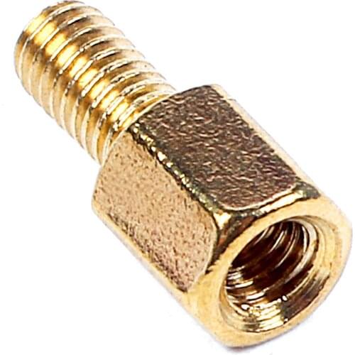 100pcs Brass Hex Standoff Spacer Screw Female to Male 5mm+6mm M3 3mm Drop shipping