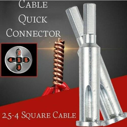 2.5/4 Square Universal Wire Twisting Tool Electrical Cable Quick Connector Automatic Twisting Wire Stripping Stripper Twister
