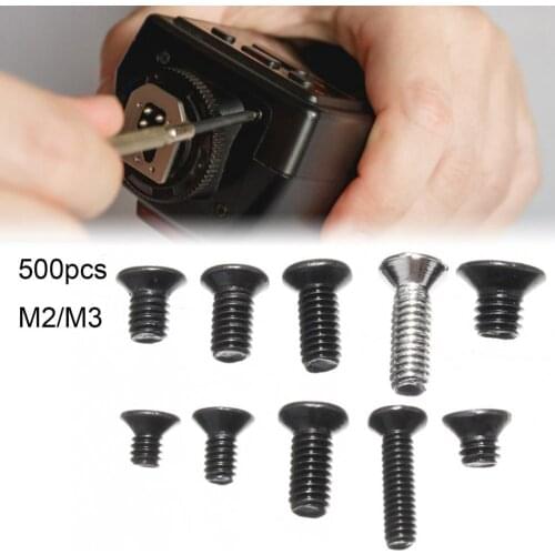 200Pcs M2-M3 Stainless Steel Screws Complete Sturdy High Hardness Carbon Steel Mini Countersunk Screw Kit for Mobile Phones