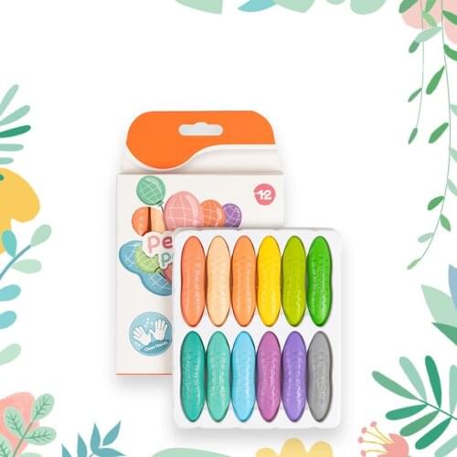 2020 British childrens peanut crayons 12/24/36 color safe non-toxic water-soluble brush paint not dirty hands can be washed