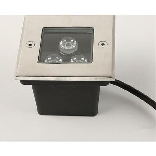 3W 4W 5W 6W 9W 12W LED Square Buried Light Outdoor Waterproof Lighting Engineering Buried Light Park Lawn Colorful Buried Light
