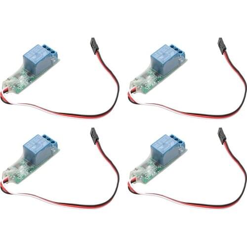 4pcs RC Electronic Remote Control 5-12V 300W RM Relay Switch Module LED PWM Max Support 18V RX Receiver Fr Aircraft