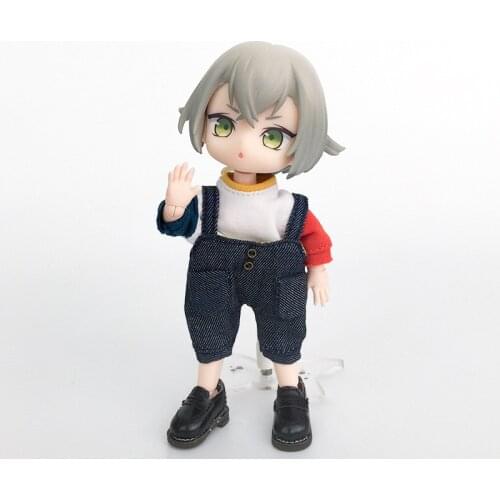 7 Colors Overalls Ob11 Doll Clothes Wave Point Jeans 1/12 Doll House 16cm BJD GSC Obitsiu 11 Universal Accessory