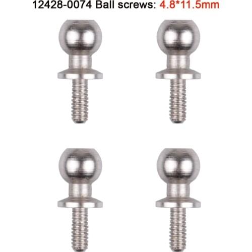 Wltoys 12428 12423 RC Car Spare Parts 12428-0074/0075/0076/0077 Ball Head Screw 4.8*11.5 etc. Accessories Ball A/B/C