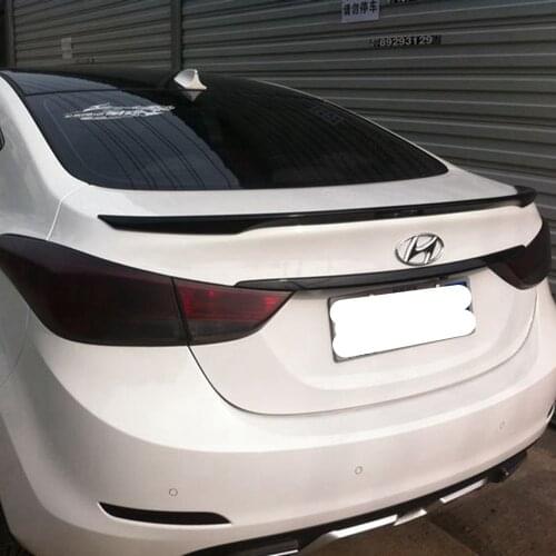 Car Styling ABS Plastic Unpainted Primer Rear Roof Trunk Boot Lip Wing Spoiler Auto Part For Hyundai Elantra 2012 2013 2014 2015