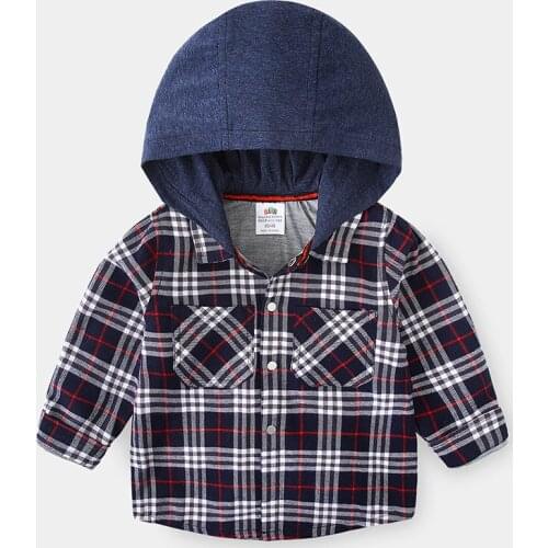 Baby Long Sleeve Shirt 2020 Autumn New Boys Kids Childrens Hooded Shirt tx-b001