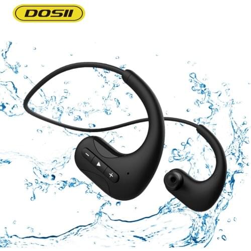 DOSII Professional Swimming Headphone IPX8 Waterproof Underwater Headsets 8GB MP3 Music Player Sports Earphone for Smartphone