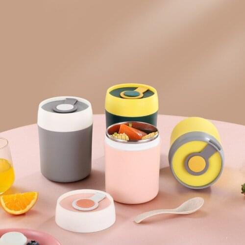 304 Stainless Steel Insulated Lunch Box Fresh-Keeping Childrens Lunch Box Working Breakfast Milk Cup Sealed Plastic Storage Box