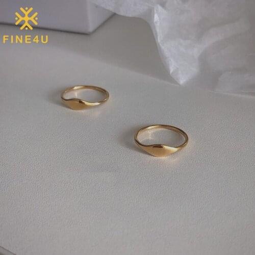 FINE4U R009 2mm Stainless Steel Classical Plain Stackable Wedding Band Ring for Women Teen Girls