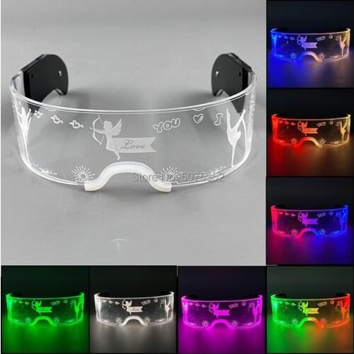 Hot Sales LED Glasses Fashion Party Glasses LED Luminous Light up Glasses DJ Night Club Decoration Festival Christmas Gift