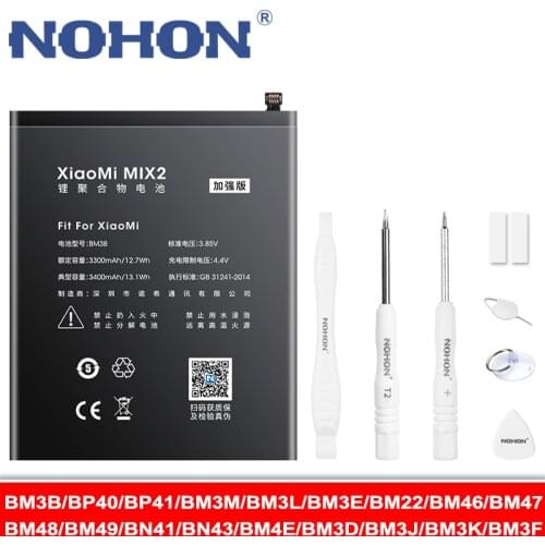 NOHON BM3B BM3A BM22 BM35 BM36 BM34 BM21 BM48 Lithium Battery For Xiaomi Mi Mix2 Mi5 Mi4C Mi5S Note 3 2 4GB 3GB Phone Bateria