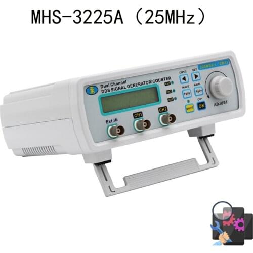 MHS-3225A Dual-channel DDS Signal Generator 25MHz Sine wave 200MSa/s DDS signal source frequency meter TTL output