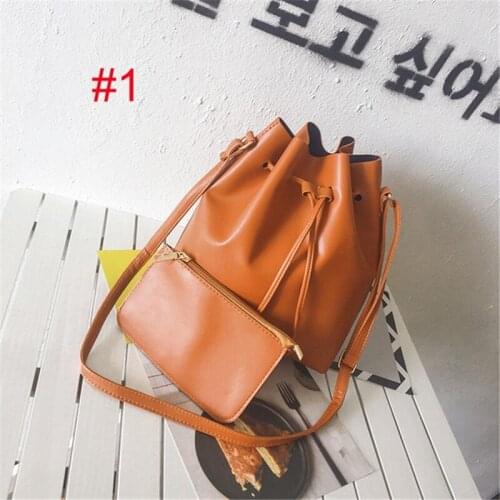 Fashion 2Pcs bag Women Pattern High Quality Leather Crossbody Bag+Handbag Mother and Son Package
