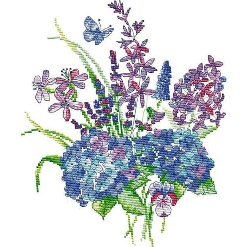 Flower Dimensions Craft Stamped & Counted Cross Stitch Kits DIY Needlework