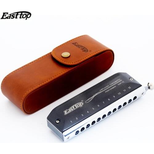 New Easttop Chromatic Harmonica 12 Holes 48 Tone Mouth Organ Harp Key Of C /A/ B /G/bB Musical Instruments EAP-12