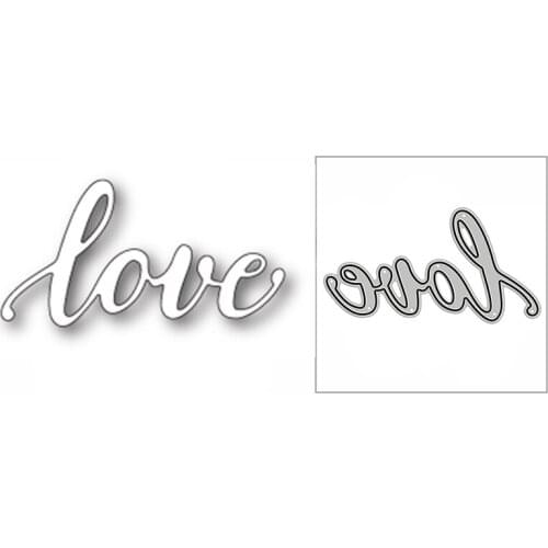 New Love Word Fancy Script 2020 Metal Cutting Dies for DIY Scrapbooking and Card Making Decorative Embossing Craft No Stamps