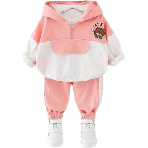Spring Autumn New Baby Girls Clothes Children Boy Cartoon Hoodies Pants 2Pcs/sets Toddler Fashion Costume Infant Kids Tracksuits