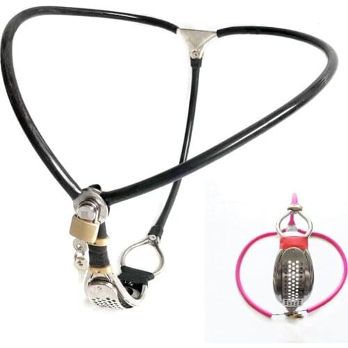 New Invisible Female Full Adjustable Stainless Steel Chastity Belt W Defecate Hole Strapon Panty Bondage Bdsm Sex Toys for Women