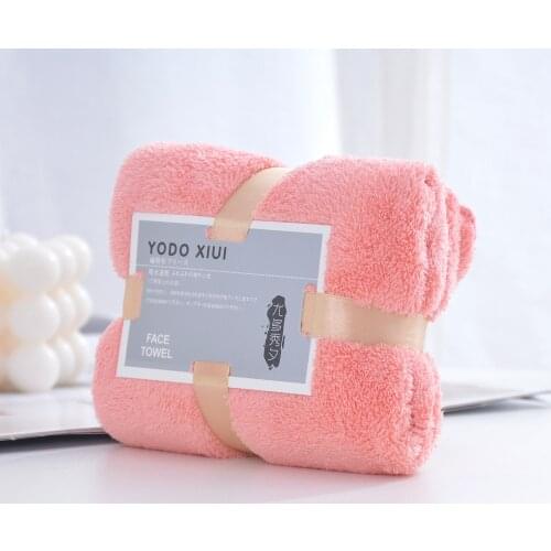 35x75cm Multicolor Towel Household Bathroom Towel Microfiber Solid Quickly Dry Hair Towel Womens Face Towel Absorbent Towel