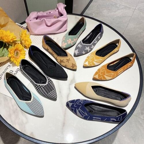 Plus Size Women Flat Shoes Zapatos De Mujer Loafers Ballerine Femme Tenis Feminino Casual Black For Ladies Pointed Toe Flats