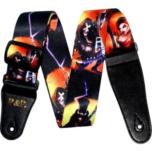 Anime Pattern Guitar Strap Electric Guitar Acoustic Guitar Folk Guitar Bass Strap