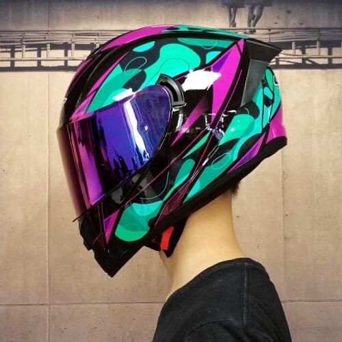 Safety motorcycle helmet racing full helmet motorcycle classic collar helmet headgear Casque Casco Capacete