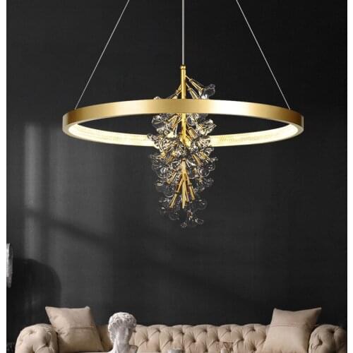 Modern Gold Led Chandeliers Lighting Art Decor Living Room Led Pendant Chandeliers Lights Dining Room Led Hanging Lamp Luminaire