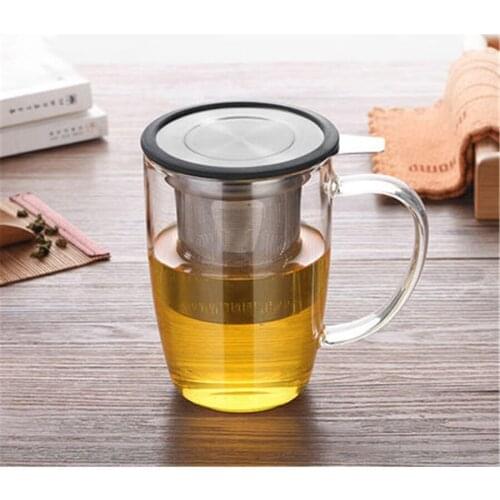 Thicker Heat Resistant Glass Cup With Filter Personalized Glasses Fincan Eco Friendly Transparent Tea Mugs Coffee LZI104