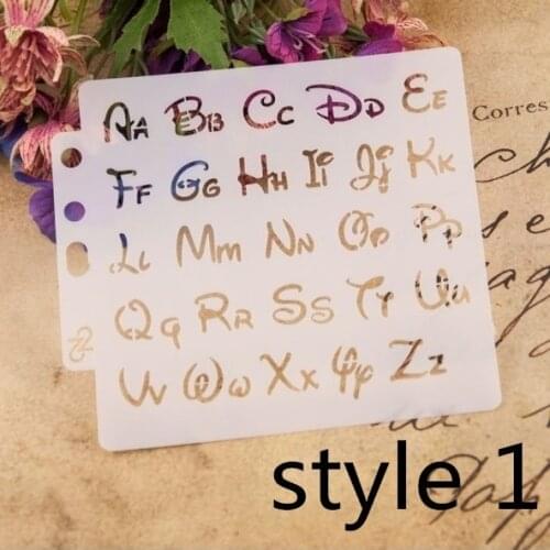 13* 13cm Alphabet Letters DIY Stencils Painting Scrapbook Coloring Embossing Album Decorative Paper Card Template