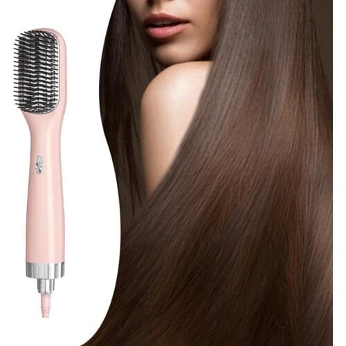 Hair Straightener Hair Dryer Comb Multi-functional Straightener PTC-Hair Dryer Comb Straightener Curler Beauty Tool MassageBrush