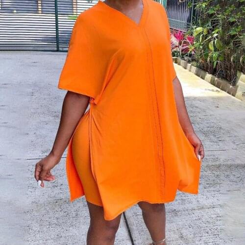 Women Pajama Sets Summer Tracksuit Solid Color Split Women V Neck Short Sleeve T-shirt Loose Shorts Set Sleeping 2021