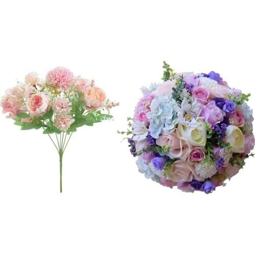 1 Pcs 18Cm X 23Cm Bouquet Bridal Bouquet Artificial Flowers & 2 Pcs 32 X 20Cm Artificial Flowers,Bouquet