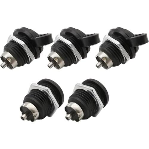 10Pieces DC-022D 5.5 x 2.1mm DC Power Socket Charging Connector 5.5*2.1mm DC Female Jack Panel Mount Adapter and Waterproof Cap