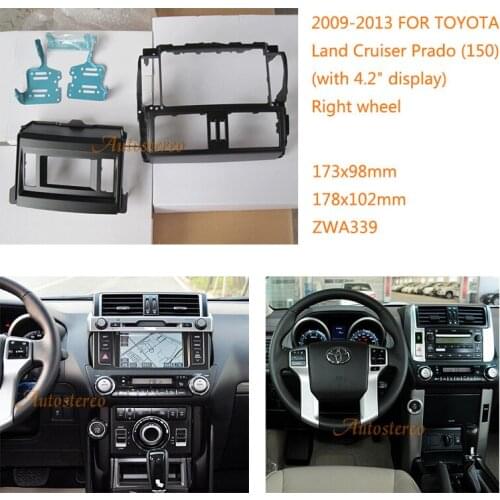 11-339 Car Radio Fascia multimedia Frame Kit For TOYOTA Land Cruiser Prado (150) 2009-2013 with 4.2" display Facia Panel Trim