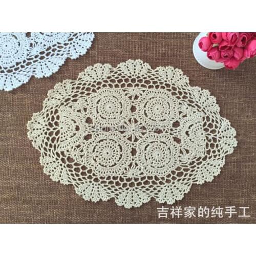2015 free shipping cup pad for tea table decor cotton crochet lace mat as dinner napkin with flower 5 pic/lot for wholesale mats