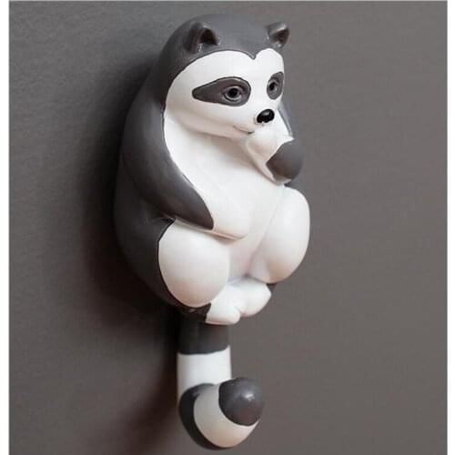 3PCS/SET CREATIVE THREE NO ANIMAL 3D HOOK WALL HANGING RESIN KOALA BEAR WALL DECOR HOME DECORATIONS LIVING ROOM ENTRANCE R2551