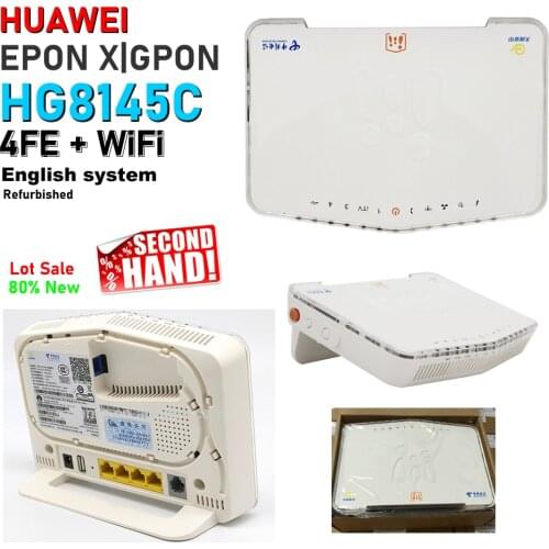 5pcs Lot Secondhand HG8145C HG8245C EPON GPON XPON oNU House Model 4FE+WIFI FTTH Terminal Modem Router ONT replace HG8346M
