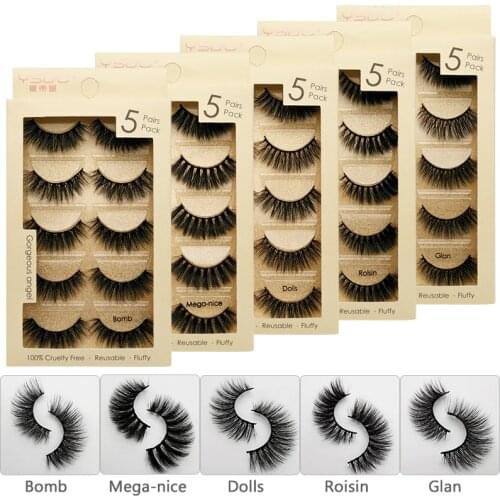 5pairs false eyelashes mink eyelashes natural long hand made for makeups maquiagem mink cilios faux cils 1cm-1.5cm false lashes